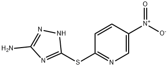 5-(5-Nitro-pyridin-2-ylsulfanyl)-4H-[1,2,4]triazol-3-ylamine Struktur