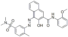 4-[[5-[(dimethylamino)sulphonyl]-2-methylphenyl]azo]-3-hydroxy-N-(2-methoxyphenyl)naphthalene-2-carboxamide Struktur