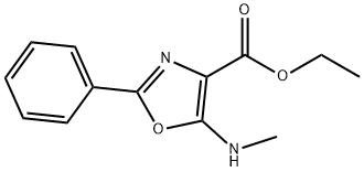 ETHYL 5-(METHYLAMINO)-2-PHENYLOXAZOLE-4-CARBOXYLATE Struktur