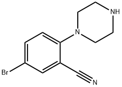 1-(4-BROMO-2-CYANOPHENYL)PIPERAZINE Struktur