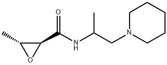 Oxiranecarboxamide, 3-methyl-N-[1-methyl-2-(1-piperidinyl)ethyl]-, (2S,3R)- (9CI) Struktur