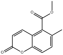 2H-1-Benzopyran-5-carboxylicacid,6-methyl-2-oxo-,methylester(9CI) Struktur