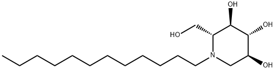 N-Dodecyldeoxynojirimycin Struktur