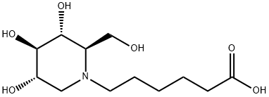 N-5-Carboxypentyl-1-deoxynojirimycin Struktur