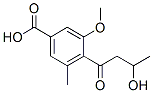 3-Methoxy-4-(3-hydroxybutyryl)-5-methylbenzoic acid Struktur