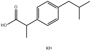 potassium 2-(4-isobutylphenyl)propionate  Struktur