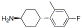 Cyclohexanamine, 4-(4-fluoro-2-methylphenyl)-, trans- (9CI) Struktur