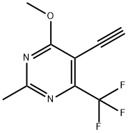 Pyrimidine, 5-ethynyl-4-methoxy-2-methyl-6-(trifluoromethyl)- (9CI) Struktur