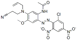 N-[5-[allyl(2-cyanoethyl)amino]-2-[(2-chloro-4,6-dinitrophenyl)azo]-4-methoxyphenyl]acetamide Struktur