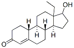 13-ethyl-17-hydroxy-gon-4-en-3-one Struktur