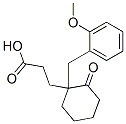 3-[1-[(2-methoxyphenyl)methyl]-2-oxo-cyclohexyl]propanoic acid Struktur