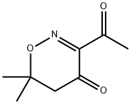 4H-1,2-Oxazin-4-one, 3-acetyl-5,6-dihydro-6,6-dimethyl- (9CI) Struktur