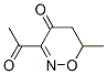 4H-1,2-Oxazin-4-one, 3-acetyl-5,6-dihydro-6-methyl- (9CI) Struktur