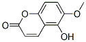 5-Hydroxy-6-methoxy-2H-1-benzopyran-2-one Struktur