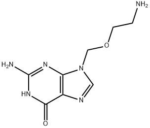 9-((2-aminoethoxy)methyl)guanine Struktur