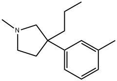 Pyrrolidine, 1-methyl-3-(3-methylphenyl)-3-propyl- (9CI) Struktur