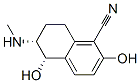 1-Naphthalenecarbonitrile, 5,6,7,8-tetrahydro-2,5-dihydroxy-6-(methylamino)-, cis- (9CI) Struktur