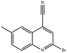 4-Quinolinecarbonitrile,  2-bromo-6-methyl- Struktur