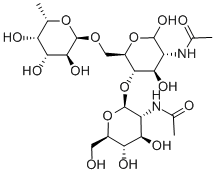 6-O-A-L-FUCOPYRANOSYL-N,N'-*DIACETYLCHIT OBIOSE Struktur