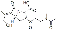 (5R)-3-[[2-(Acetylamino)ethyl]sulfinyl]-6-[(E)-2-hydroxy-1-methylethylidene]-7-oxo-1-azabicyclo[3.2.0]hept-2-ene-2-carboxylic acid Struktur