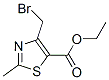 5-Thiazolecarboxylicacid,4-(bromomethyl)-2-methyl-,ethylester(9CI) Struktur