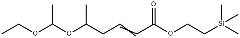 2-Hexenoic acid, 5-(1-ethoxyethoxy)-, (2-trimethylsilyl)ethyl ester Struktur