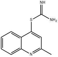 Carbamimidothioic acid, 2-methyl-4-quinolinyl ester (9CI) Struktur