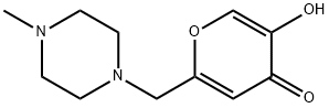 4H-Pyran-4-one, 5-hydroxy-2-[(4-methyl-1-piperazinyl)methyl]- (9CI) Struktur