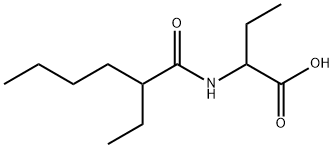 Butanoic  acid,  2-[(2-ethyl-1-oxohexyl)amino]- Struktur