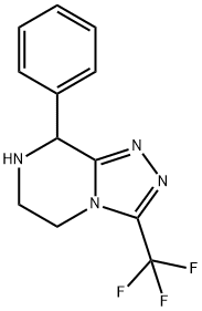 8-PHENYL-3-(TRIFLUOROMETHYL)-5,6,7,8-TETRAHYDRO[1,2,4]TRIAZOLO[4,3-A]PYRAZINE Struktur