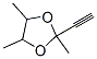 1,3-Dioxolane, 2-ethynyl-2,4,5-trimethyl- (9CI) Struktur