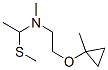 Ethanamine, N-methyl-N-[2-[(1-methylcyclopropyl)oxy]ethyl]-1-(methylthio)- (9CI) Struktur