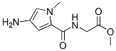 Glycine, N-[(4-amino-1-methyl-1H-pyrrol-2-yl)carbonyl]-, methyl ester (9CI) Struktur