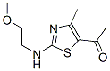 Ethanone, 1-[2-[(2-methoxyethyl)amino]-4-methyl-5-thiazolyl]- (9CI) Struktur