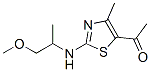 Ethanone, 1-[2-[(2-methoxy-1-methylethyl)amino]-4-methyl-5-thiazolyl]- (9CI) Struktur