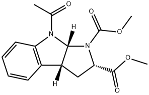 (2S)-diMethyl 8-acetyl-3,3a,8,8a-tetrahydropyrrolo[2,3-b]indole-1,2(2H)-dicarboxylate Struktur