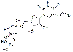 5-(2-bromovinyl)-1-arabinofuranosyluracil 5'-triphosphate Struktur