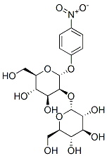 4-nitrophenyl 2-O-alpha-D-glucopyranosyl-alpha-D-mannopyranoside Struktur