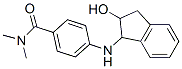 4-[(2-hydroxy-2,3-dihydro-1H-inden-1-yl)amino]-N,N-dimethyl-benzamide Struktur