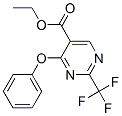 5-PYRIMIDINECARBOXYLIC ACID, 4-PHENOXY-2-(TRIFLUOROMETHYL)-, ETHYL ESTER Struktur