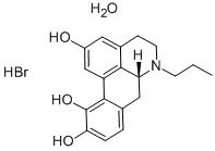 R(-)-2,10,11-TRIHYDROXY-N-PROPYL-NORAPORPHINE HYDROBROMIDE HYDRATE Struktur