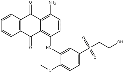 1-amino-4-[[5-[(2-hydroxyethyl)sulphonyl]-2-methoxyphenyl]amino]anthraquinone Struktur