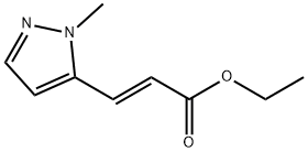 (2E)-3-(1-methyl-1H-pyrazol-5-yl)-2-Propenoic acid ethyl ester Struktur