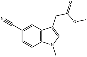 1H-Indole-3-aceticacid,5-cyano-1-methyl-,methylester(9CI) Struktur