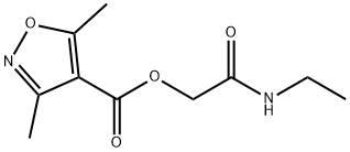 4-Isoxazolecarboxylicacid,3,5-dimethyl-,2-(ethylamino)-2-oxoethylester(9CI) Struktur