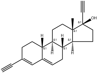 (17α)-3-Ethynyl-19-norpregna-3,5-dien-20-yn-17-ol Struktur