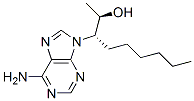 (R*,S*)-(+-)-6-Amino-beta-hexyl-alpha-methyl-9H-purine-9-ethanol Struktur