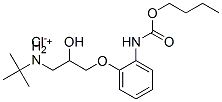 [3-[2-(butoxycarbonylamino)phenoxy]-2-hydroxy-propyl]-tert-butyl-azani um chloride Struktur