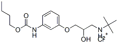 [3-[3-(butoxycarbonylamino)phenoxy]-2-hydroxy-propyl]-tert-butyl-azani um chloride Struktur