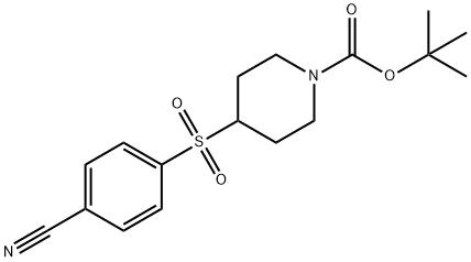 4-(4-CYANO-BENZENESULFONYL)-PIPERIDINE-1-CARBOXYLIC ACID TERT-BUTYL ESTER Struktur